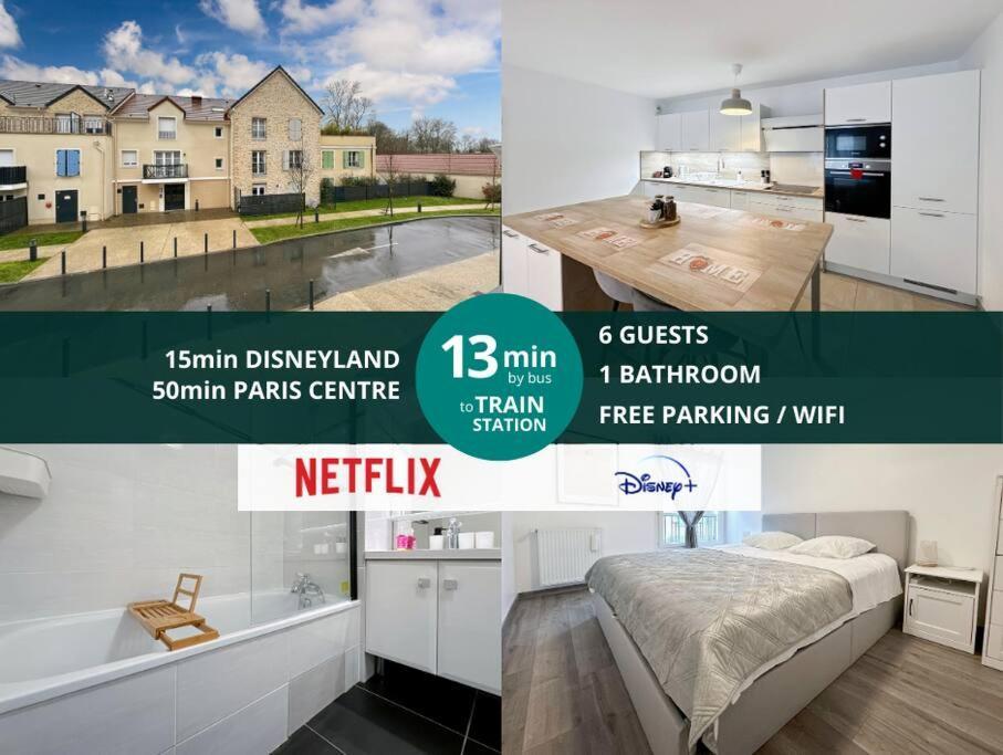 Le Cosy Villeneuve - Appartement Cosy Pour 6 A Disneyland Paris Extérieur photo